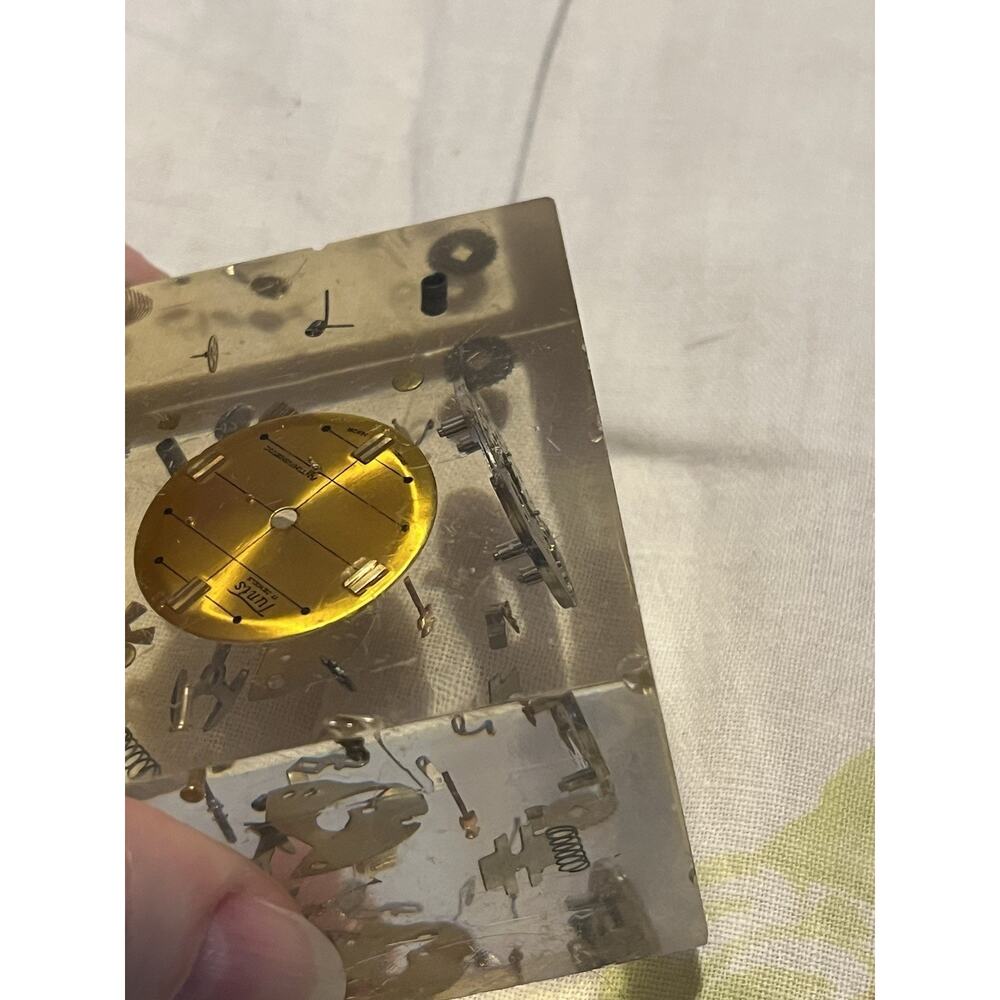 Exploding Watch In Resin Steampunk Modernist Paperweight MCM - Picture 8 of 9
